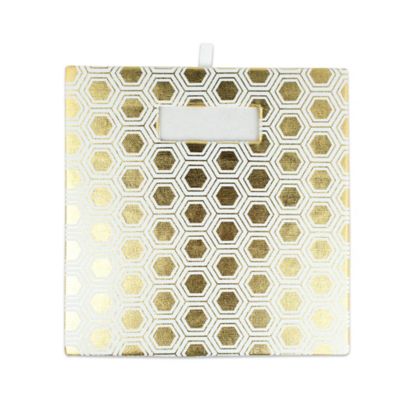 Image showing  Honeycomb Poly Cube Storage Bin, 11 in. x 11 in. x 11 in., Gold