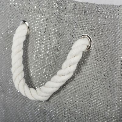 Image showing  Gray Lurex Paper Storage Bin, 11 in. x 10 in. x 9 in.