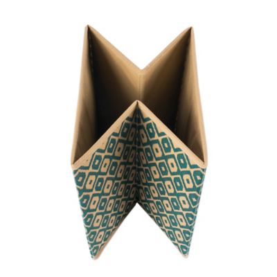 Image showing  Non-Woven Ikat Storage Bin, 11 in. x 11 in. x 11 in., Teal
