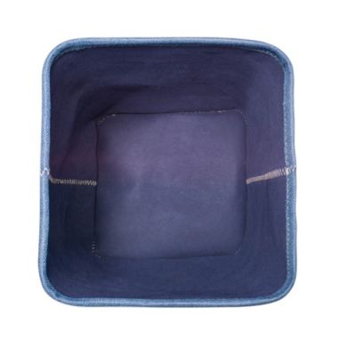 Image showing  Zig-Zag Trapezoid Storage Bin, 11 in. x 11 in. x 11 in., Blue