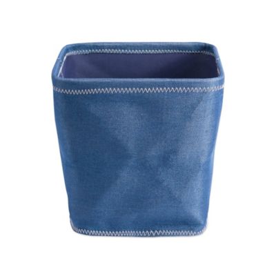 Image showing  Zig-Zag Trapezoid Storage Bin, 11 in. x 11 in. x 11 in., Blue