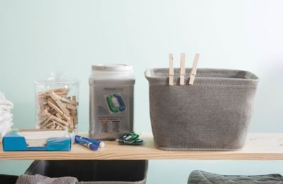 Image showing  Zig-Zag Trapezoid Storage Bin, 12 in. x 10 in. x 8 in., Gray