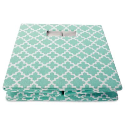 Image showing  Lattice Poly Cube Storage Bin, 11 in. x 11 in. x 11 in., Aqua