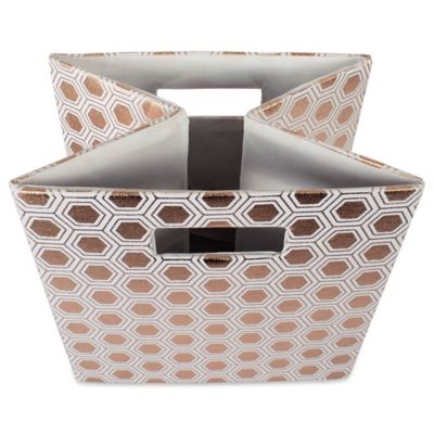 Image showing  Honeycomb Poly Cube Storage Bin, 11 in. x 11 in. x 11 in., Copper