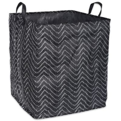 Image showing  Assorted Tribal Chevron PE-Coated Rectangular Storage Bins, 3-Pack