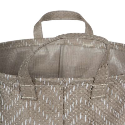 Image showing  Tribal Chevron PE-Coated Round Storage Bins, Large, 2-Pack