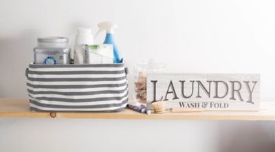 Image showing  3 pc. PE-Coated Herringbone Rectangular Storage Bin Set, Assorted, Gray