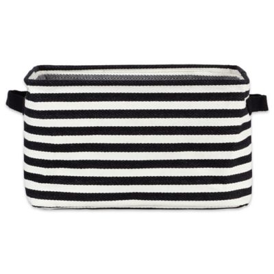 Image showing  Herringbone PE-Coated Rectangular Storage Bins, 12 in., 14 in. and 16 in., Black, 3-Pack