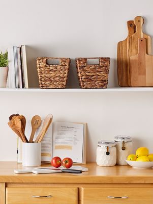 Image showing  Hyacinth Storage Baskets, Brown, 2-Pack