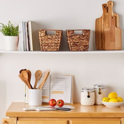 Image showing  Hyacinth Storage Baskets, Brown, 2-Pack