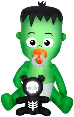 Gemmy Animated Airblown Nom-Nom Monster Baby with Pacifier Inflatable Decoration