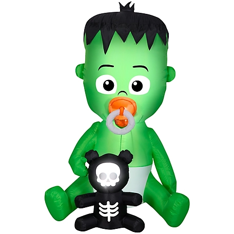 Gemmy Animated Airblown Nom-Nom Monster Baby with Pacifier Inflatable Decoration