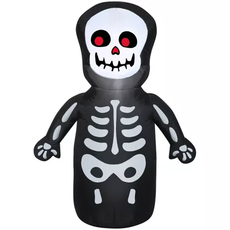 Gemmy Airblown Happy Skeleton Inflatable Decoration Halloween Inflatables