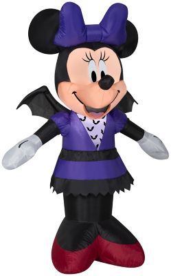 Gemmy Airblown Disney Minnie in Bat Costume Decor, Small