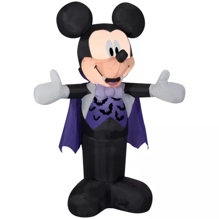 Gemmy Airblown Disney Mickey in Vampire Costume Small Halloween Inflatables