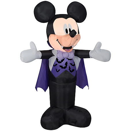 Gemmy Airblown Disney Mickey in Vampire Costume Decor, Small
