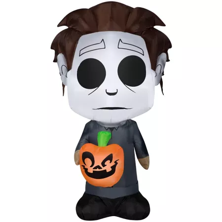 Gemmy Airblown Universal Michael Myers with Jack-O-Lantern (WM) Decor Medium Halloween Inflatables