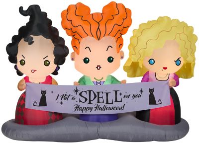 Gemmy Airblown Disney Hocus Pocus Sisters Decor (HD), 54.72 in. x 28.74 in. x 77.95 in., Large Scene