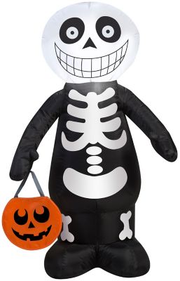 Gemmy Airblown Skeleton Boy Decor, 42.13 in. x 20.47 in. x 25.59 in., Small