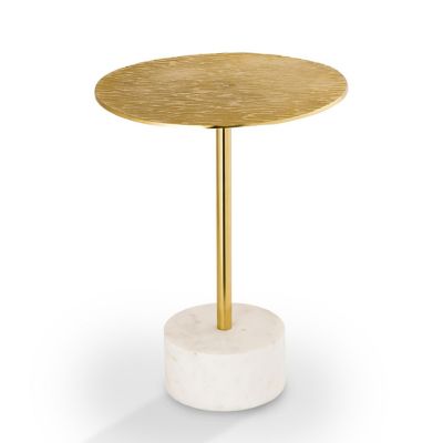 Image showing  Marble End Table, Gold