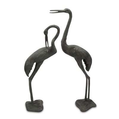 SPI Home Long Necked Garden Crane Statues, 2-Pack