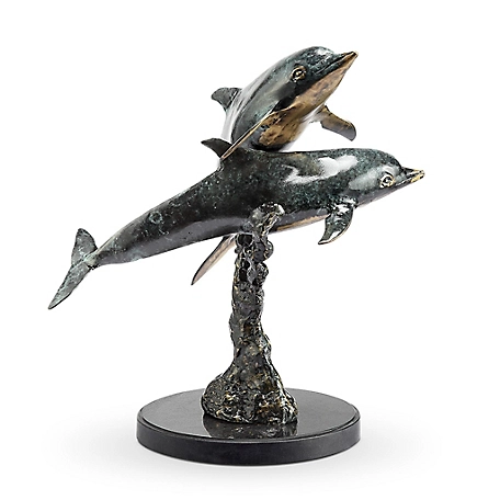 SPI Home Pair of Playful Dolphins Sculpture