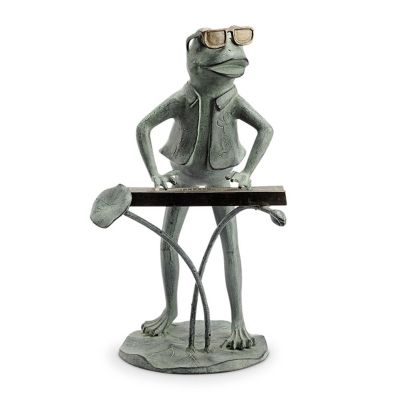 SPI Home Jazzy Keyboard Frog Garden Sculpture