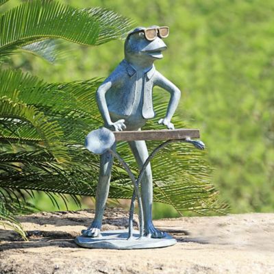 Image showing  Jazzy Keyboard Frog Garden Sculpture, 20 in. x 11.5 in. x 10.5 in.