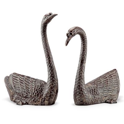 Image showing  Serene Swan Garden Sculptures, 20.5 in. x 19.5 in. x 12 in., 2 pc.