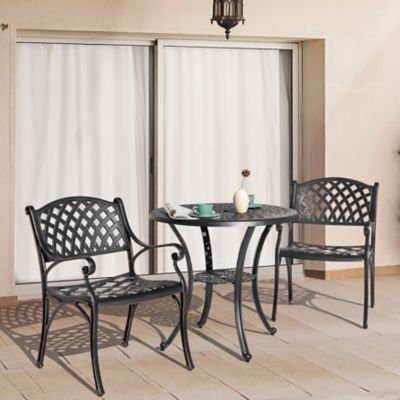 Nuu Garden 3 pc. Cast Aluminum Patio Bistro Set, SCD015-01