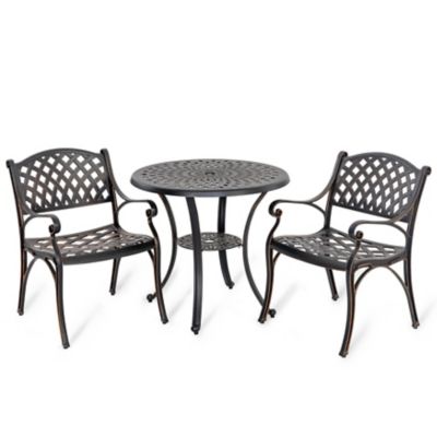 Image showing  3 pc. Cast Aluminum Patio Bistro Set