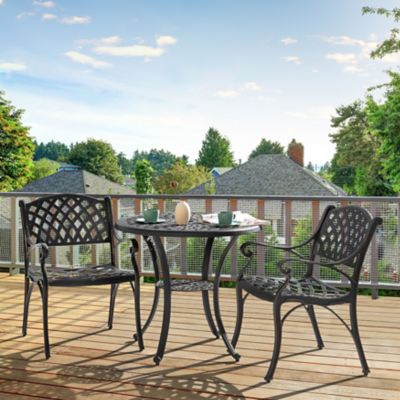 Image showing 9 th Nuu Garden 3 pc. Cast Aluminum Patio Bistro Set