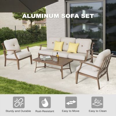 Image showing  4 pc. Outdoor Aluminum Furniture Set, SAS094-01-KF