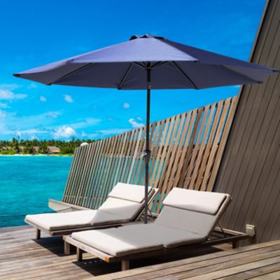 Image showing 7 th Nuu Garden 10 ft. Outdoor Aluminum Patio Umbrella, Blue