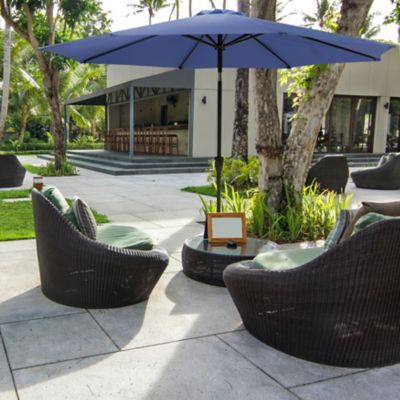 Image showing 9 th Nuu Garden 10 ft. Outdoor Aluminum Patio Umbrella, Blue