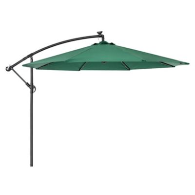 Nuu Garden 10 ft. Outdoor Aluminum Patio Umbrella with LED Light, Green