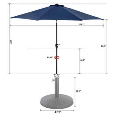 Image showing 5 th Nuu Garden 10 ft. Round Vented Patio Umbrella