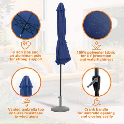 Image showing 7 th Nuu Garden 10 ft. Round Vented Patio Umbrella