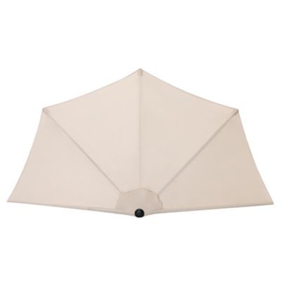 Image showing 7 th Nuu Garden 9 ft. Half Round Patio Umbrella, Beige
