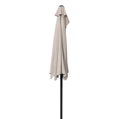 Image showing 8 th Nuu Garden 9 ft. Half Round Patio Umbrella, Beige