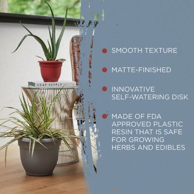 Image showing  6 gal. Plastic Ariana Self-Watering Planter, 16 in.