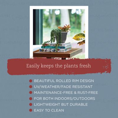 Image showing 6 th Bloem 6 gal. Plastic Ariana Self-Watering Planter, 16 in.