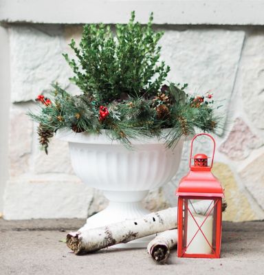 Image showing  4 gal. Plastic Grecian Urn Planter, 18 in.