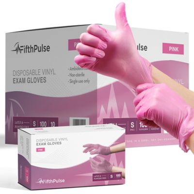 FifthPulse Vinyl Exam Latex-Free and Powder-Free Gloves, 1,000-Pack