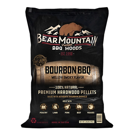 Bear Mountain BBQ Bourbon Craft Blend Cooking Pellets, 20 lb. Bag