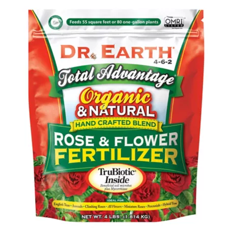 Dr Earth Total Advantage Rose and Flower Fertilizer 4 lb 60 sq ft. Plant Food