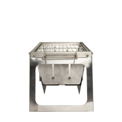 Image showing 8 th Fire Sense Charcoal Stainless Steel Foldaway Grill