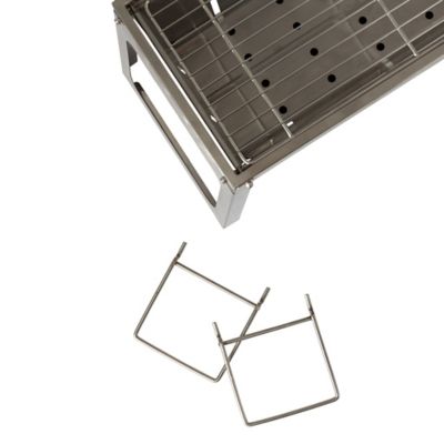 Image showing 9 th Fire Sense Charcoal Stainless Steel Foldaway Grill
