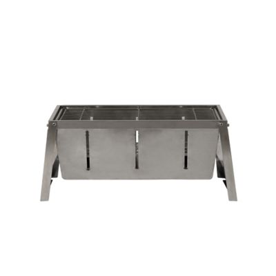 Image showing 10 th Fire Sense Charcoal Stainless Steel Foldaway Grill