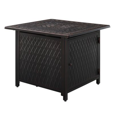 Fire Sense Cartney Square Aluminum LPG Fire Pit